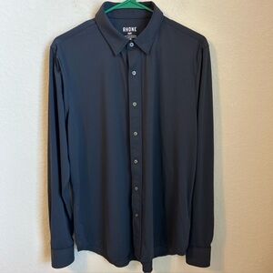 Rhone Commuter Black Dress Shirt, Men’s Medium